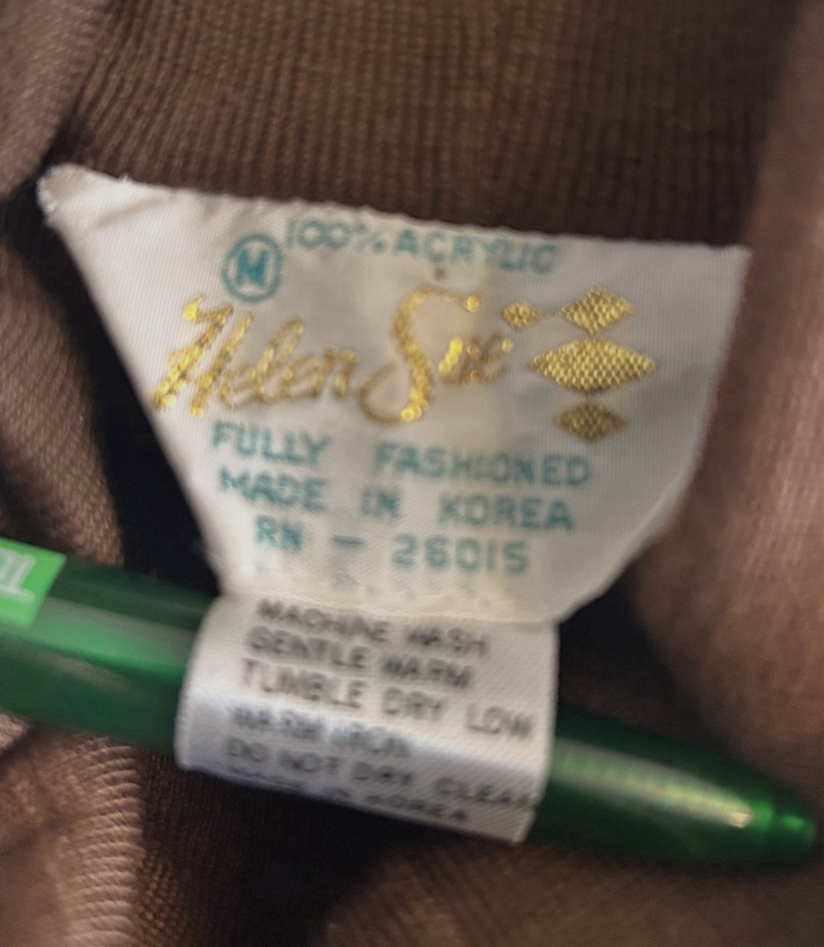 Vintage 70s Turtleneck Sweater Helen Sue Size Medium