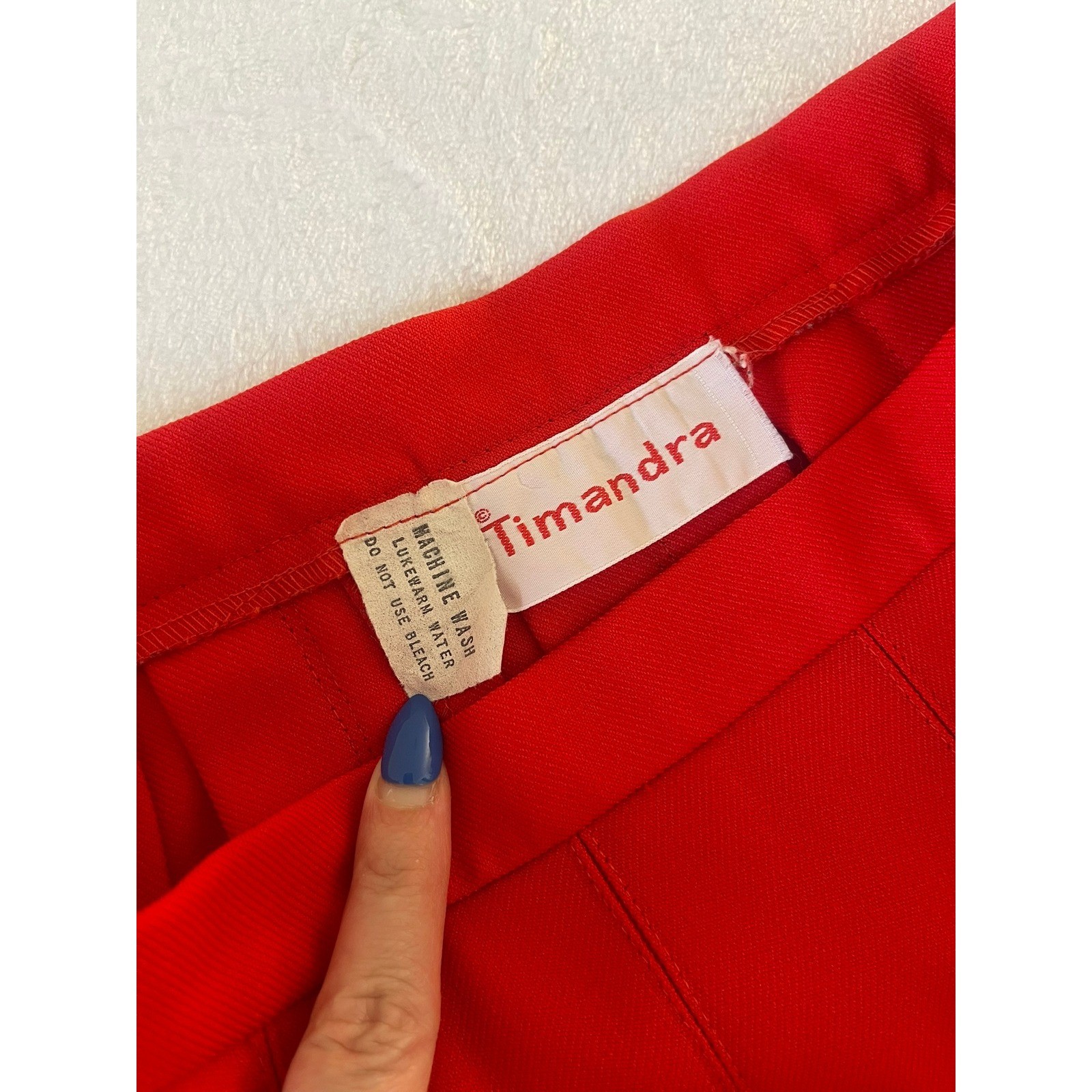 Timandra Vintage Red Pleated Mini Skirt High Waisted Preppy School Girl Style