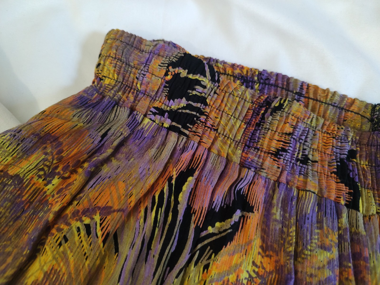 90’s Vintage MA Studios Gaucho Pants Crop Length Rayon Boho Hippie Festival Sz M