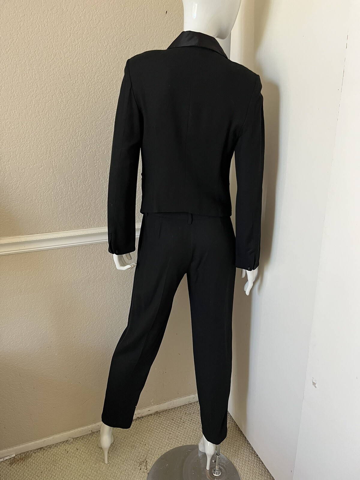 ARMAND BASI NEW! Black Viscose/Wool Women’s 2-Pc Suit Jacket & Pants EUR 40