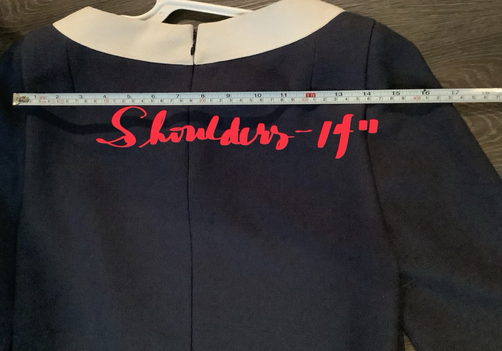 PIERRE CARDIN Modern Dress Sz 10US Med-Lrg Navy Blue Color Block Exl’t Cond
