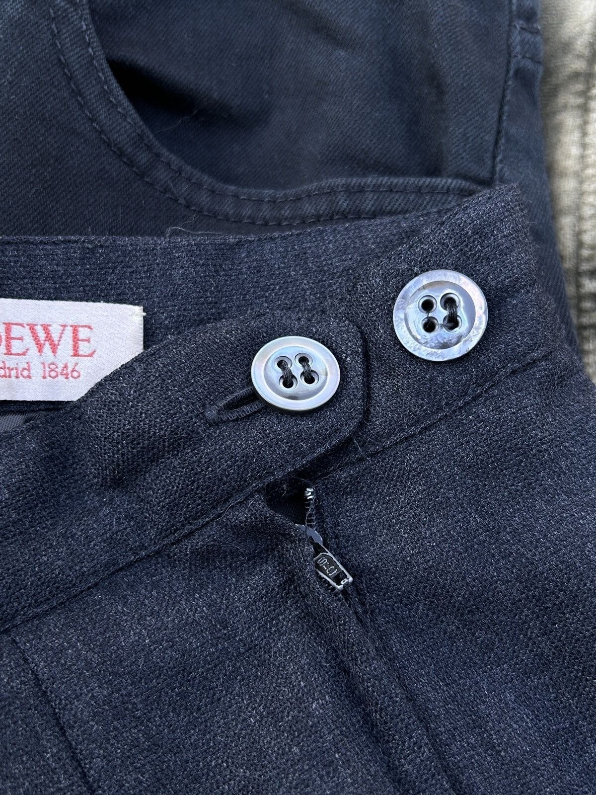 80s Vintage Loewe Madrid 1986 Wool Casual Trousers Pants Size 40
