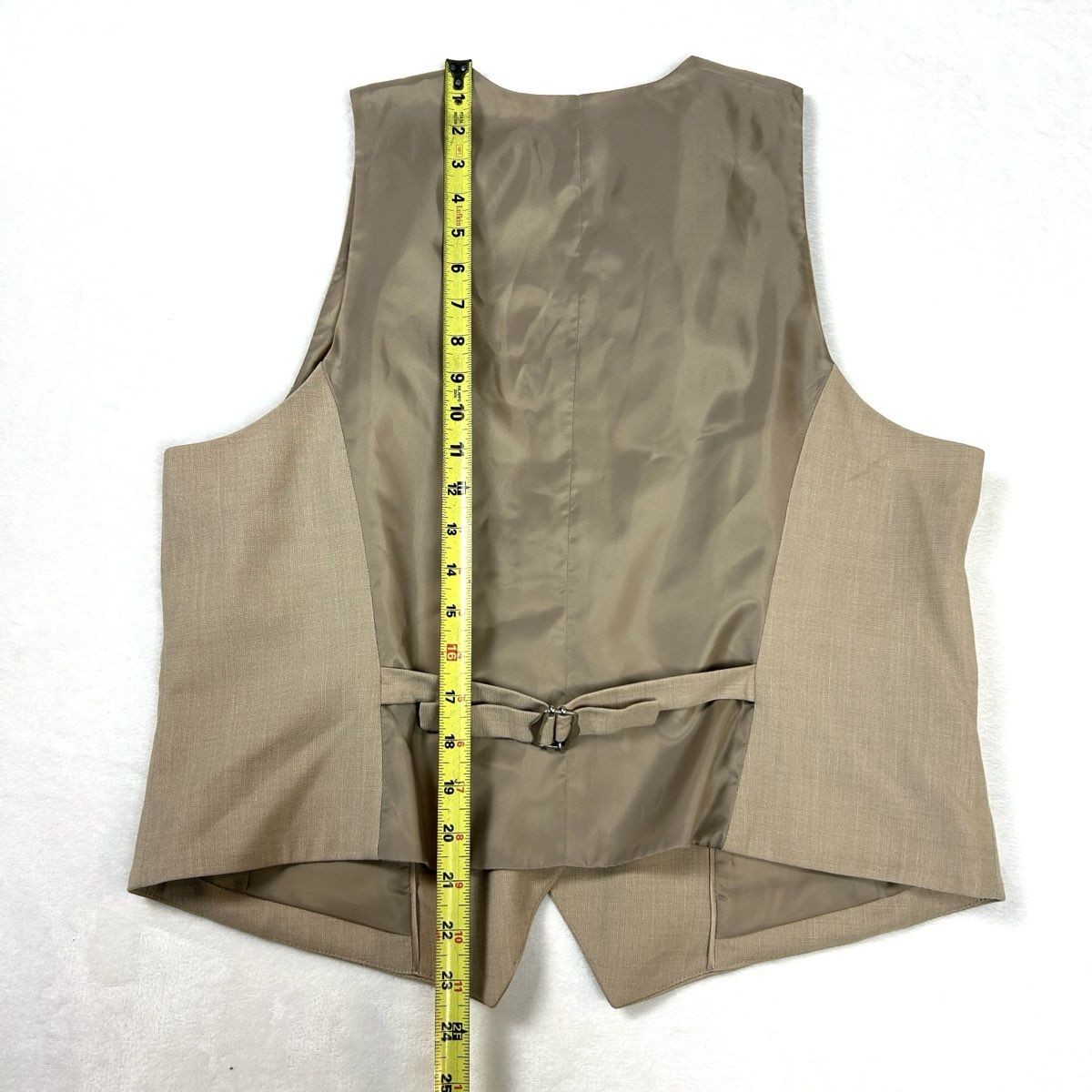 New York & Company Women’s Tan Vintage Y2K Stretch Vest Waistcoat NWT Sz 18