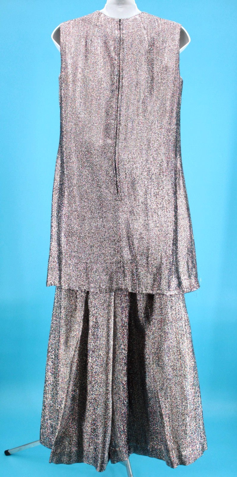 VTG Women’s 60s 4 Pc Tinsel Set / Outfit W/ Rainbow Dickie & Collar XS/S 1960s