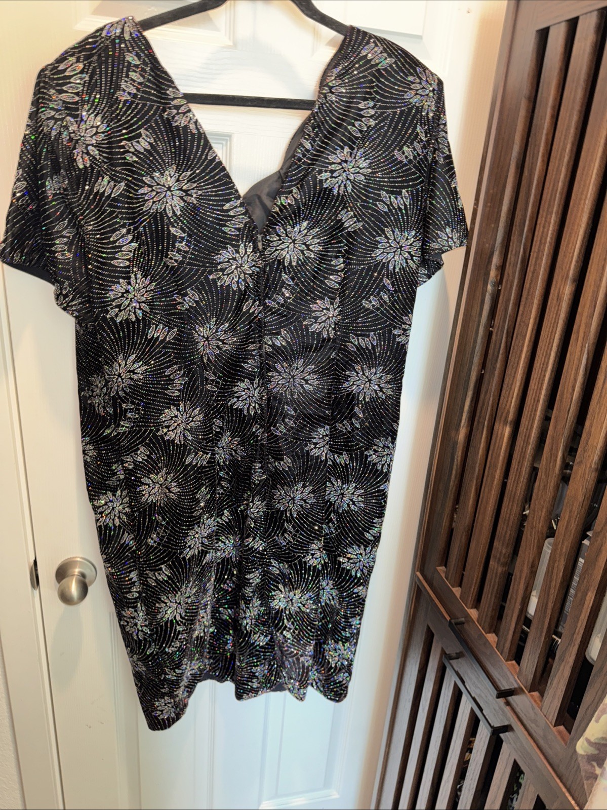 Vintage Diana Marco Mayvens 1980’s Sparkly Cocktail Holiday Party Dress Holo EUC