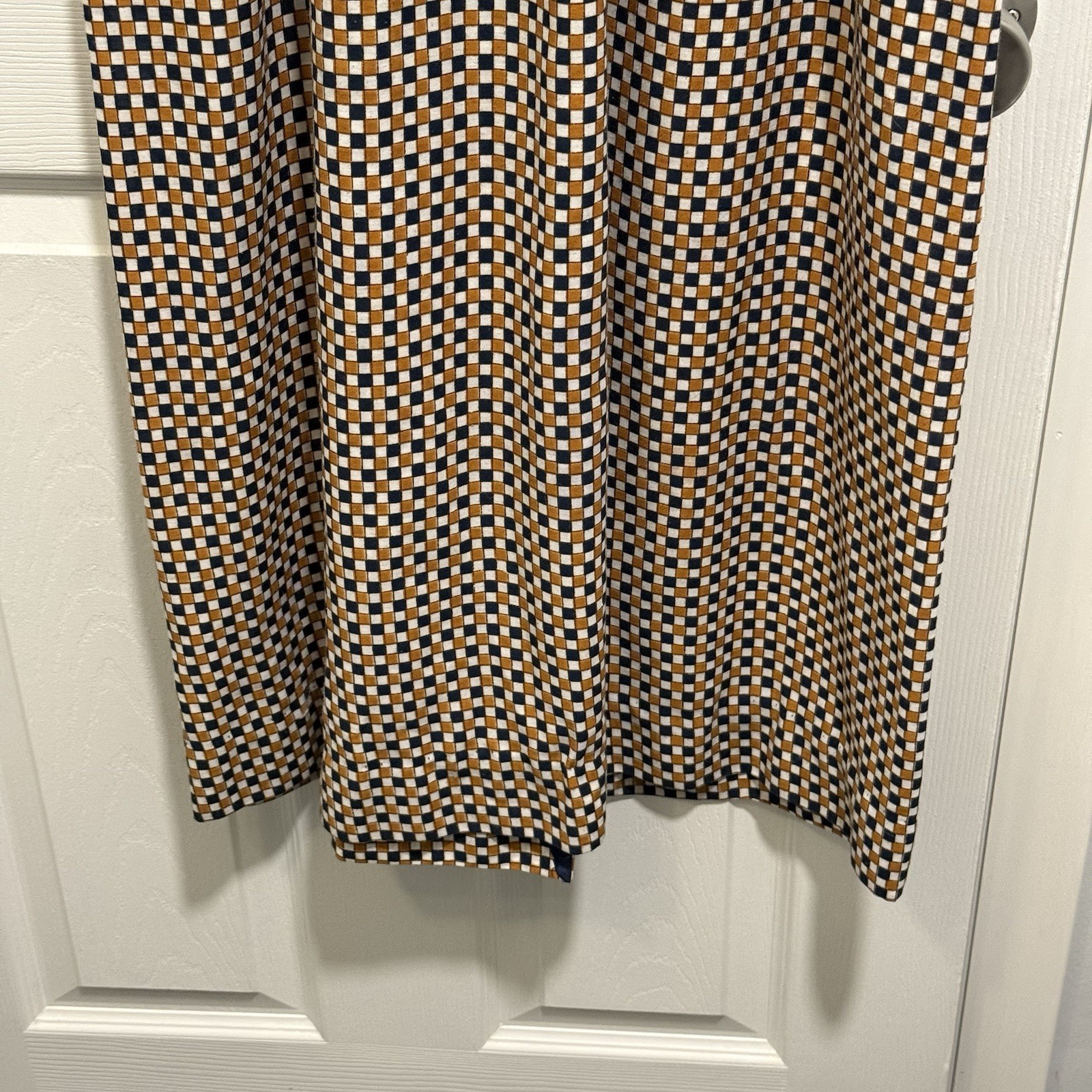 Joseph Magnin Vintage Boho Dress Size 12 Mid-Century Modern Maxi Slit In Back