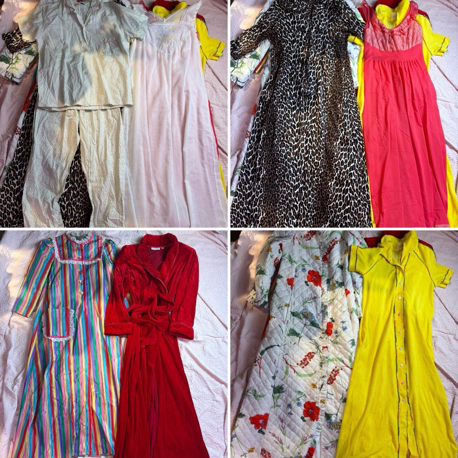 Vintage Reseller Loungewear Lot 1950s 1960s 1970s Pajamas Robes Nightgowns