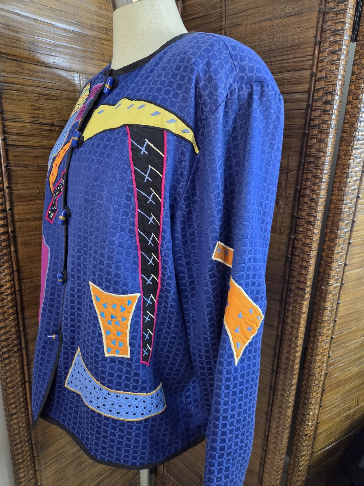 Vintage 80s Allure Boxy Jacket Classic 80s Applique Size L