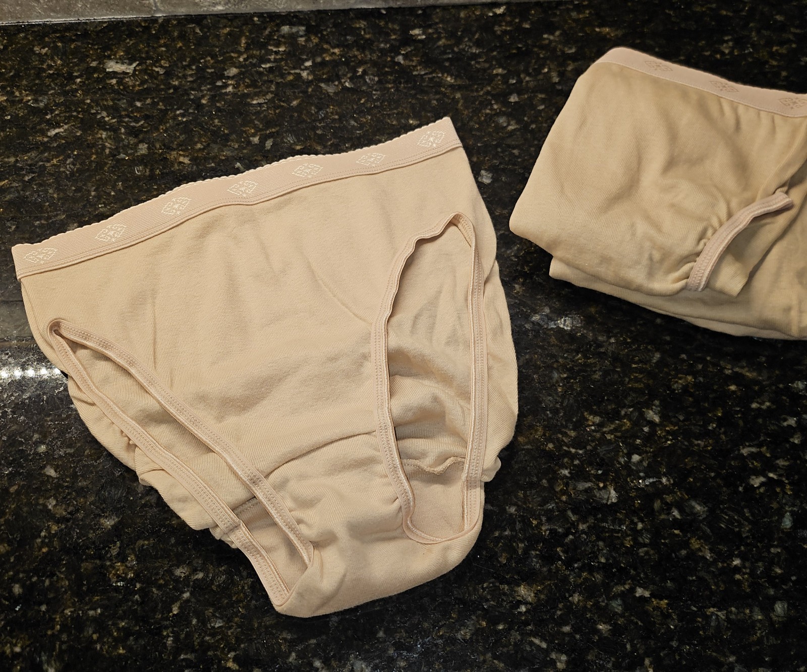 J C Penney 4 Pairs Delicates Panties High Leg Cut 100% SOFT Cotton Size 5 NWOT