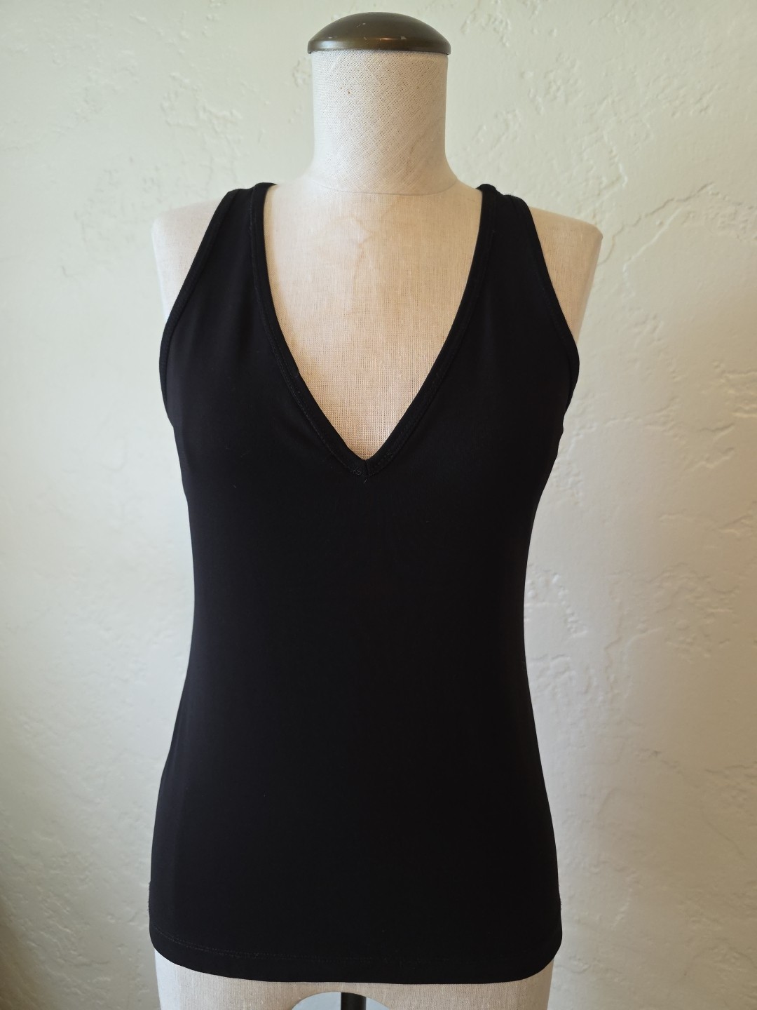 (S) Vintage 1990s Y2K Donna Karan New York Womens Tank Top Black