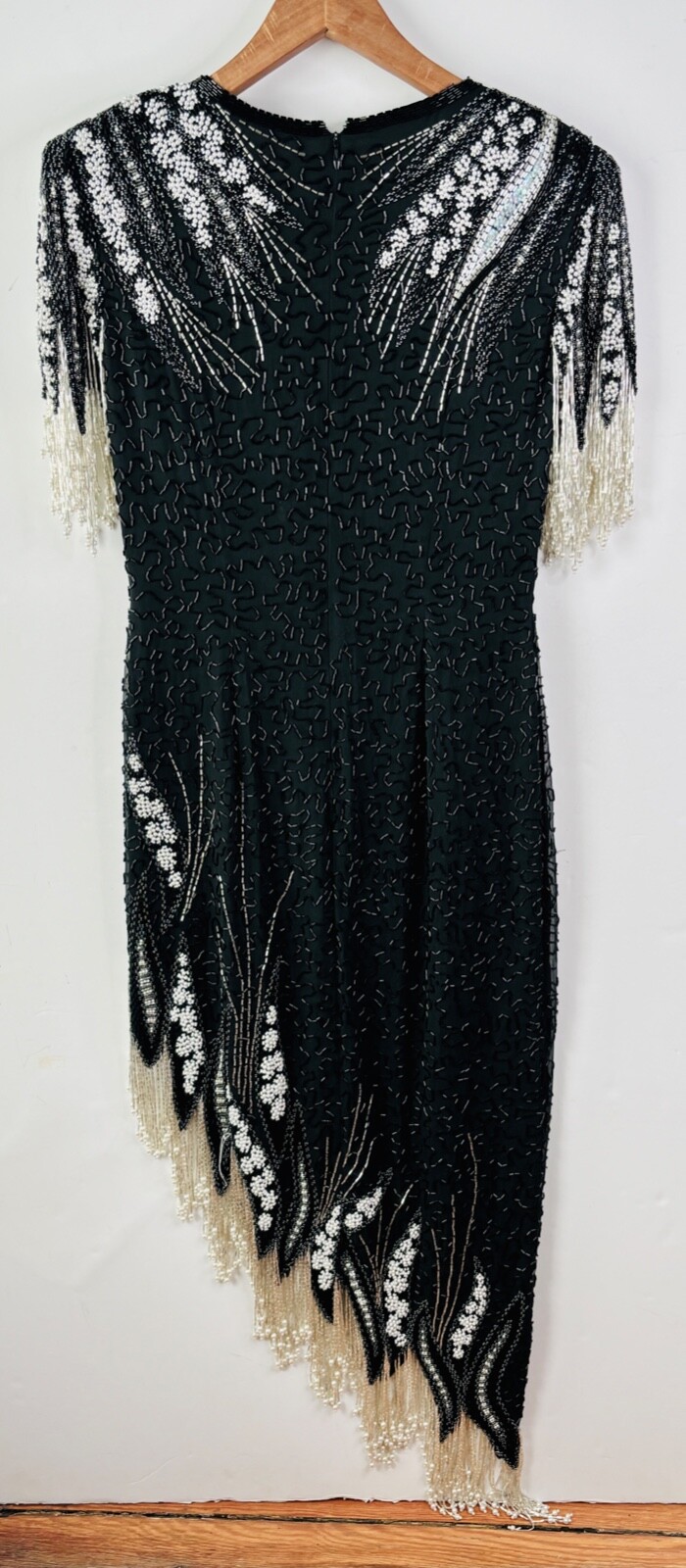 VTG 80’S LILLIE RUBIN EMBELLISHED BEADED SEQUIN EVENING COCKTAIL DRESS GOWN*S
