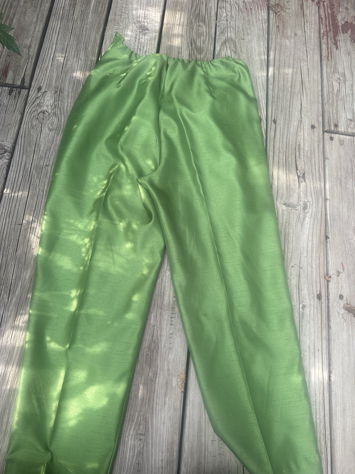 80s does 50s Green Dupioni Three-Piece Sag Harbor Outfit, Size 8