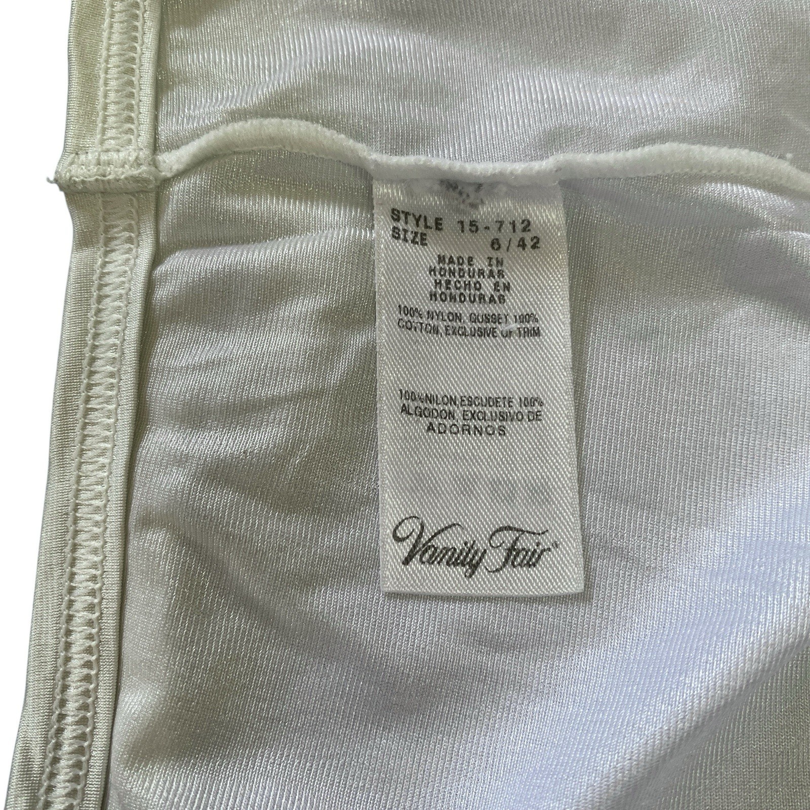 4 Vintage Vanity Fair Panties Nylon 6/42 Granny Brief Wide Gusset 15712 Ice Blue