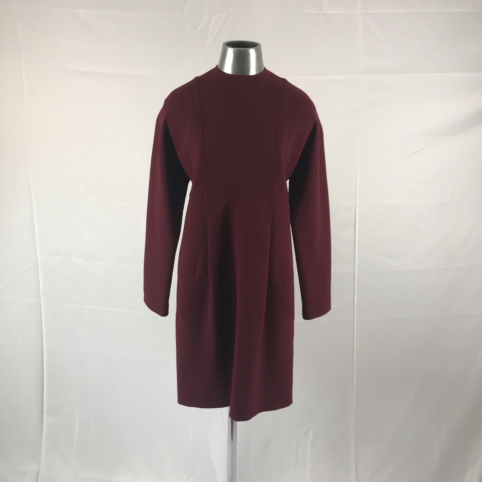 Vintage 1970’s Maroon Geoffrey Beene Couture Size Medium Dress