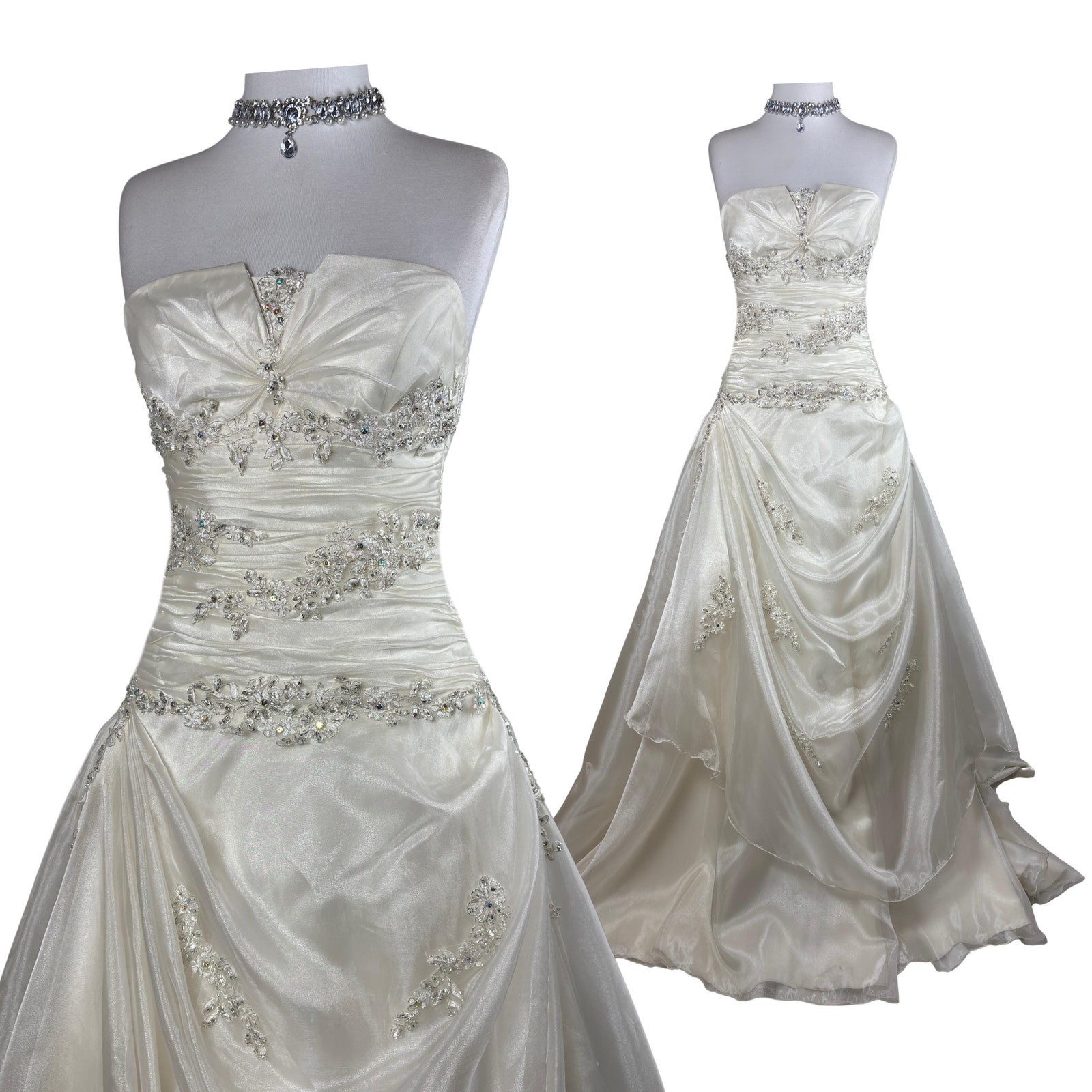 Vintage Ivory Ball Gown Wedding Dress Fairytale Bride Dress