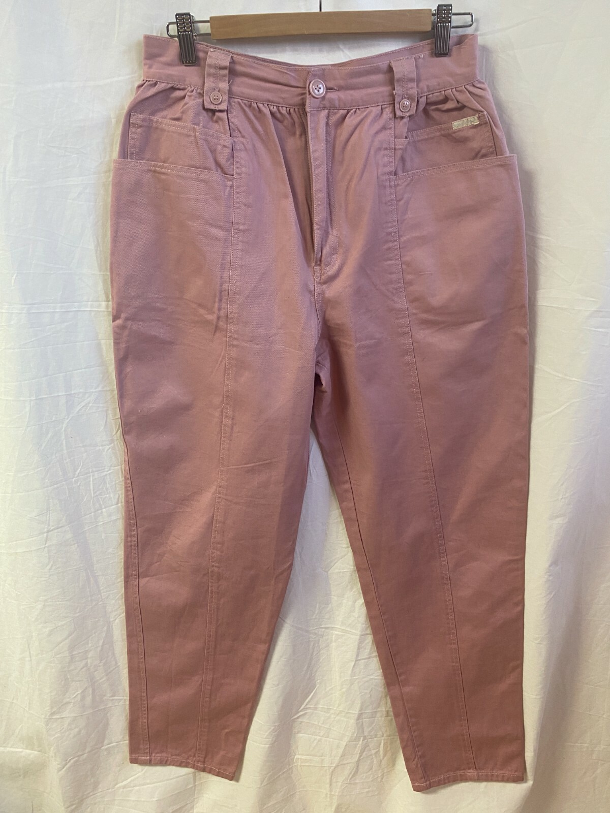 30 x 30 True Vintage BRITTANIA HIGH WAIST PINK MOM JEANS FOUR POCKETS TAPERED