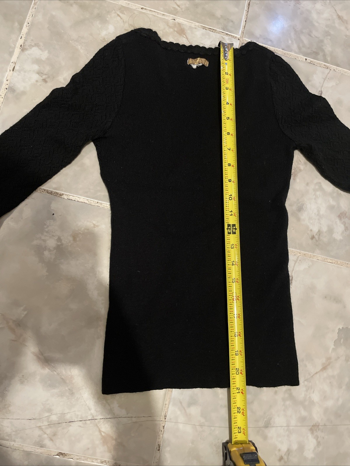 VTG 80s 90s Dolce & Gabbana Women’s SZ S Blouse Knit Ribbed Longsleeve T-Shirt