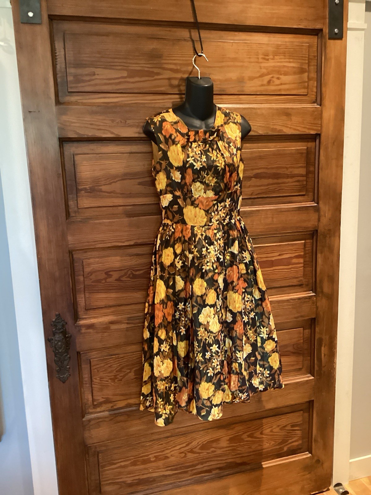 VGT Kerrybrooke Yellow White Floral Sleeveless Fit & Flair Dress Sz 0 Rockabilly