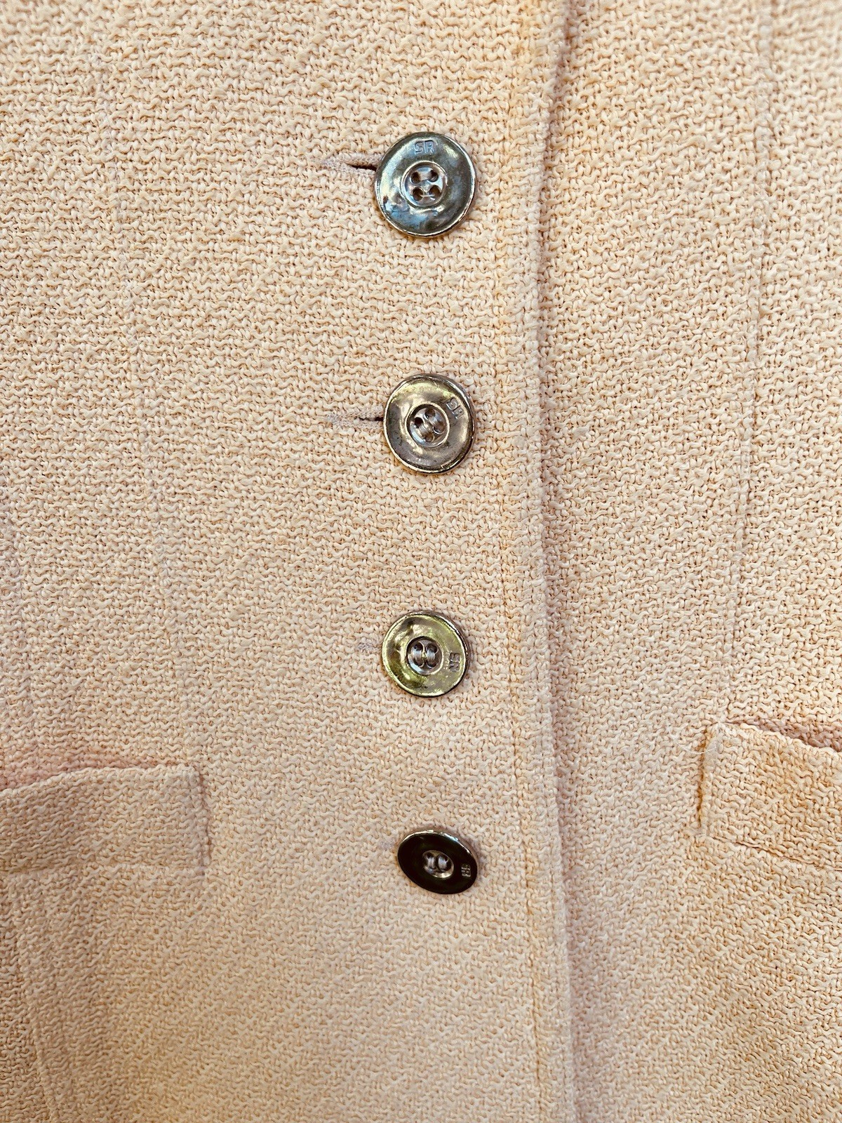 Sonia Rykiel Paris Vintage Lightweight Jacket Blazer Sherbert Orange S Buqle