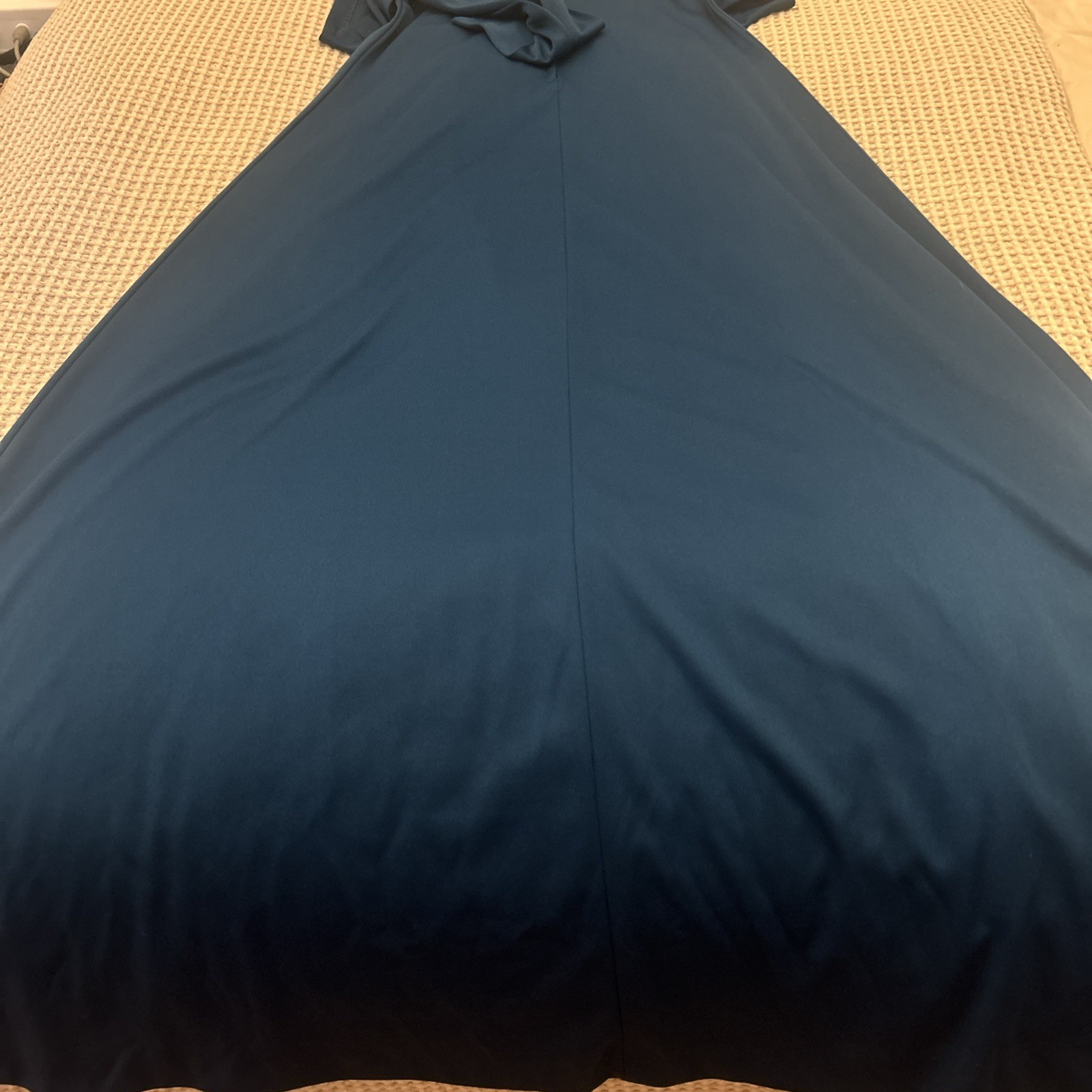 Vintage 70s Blue Maxi Dress Size 13 Twiggy Retro MCM Disco