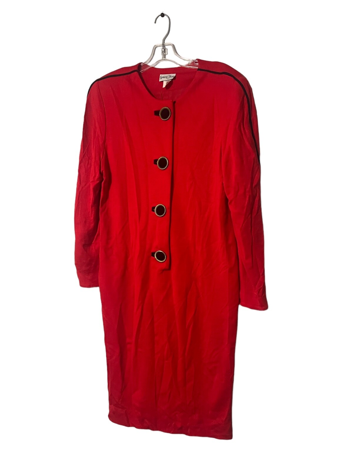 Vintage Grace and Tone Fashion Women’s Size 16 Retro 80’s Red Sheath Dress