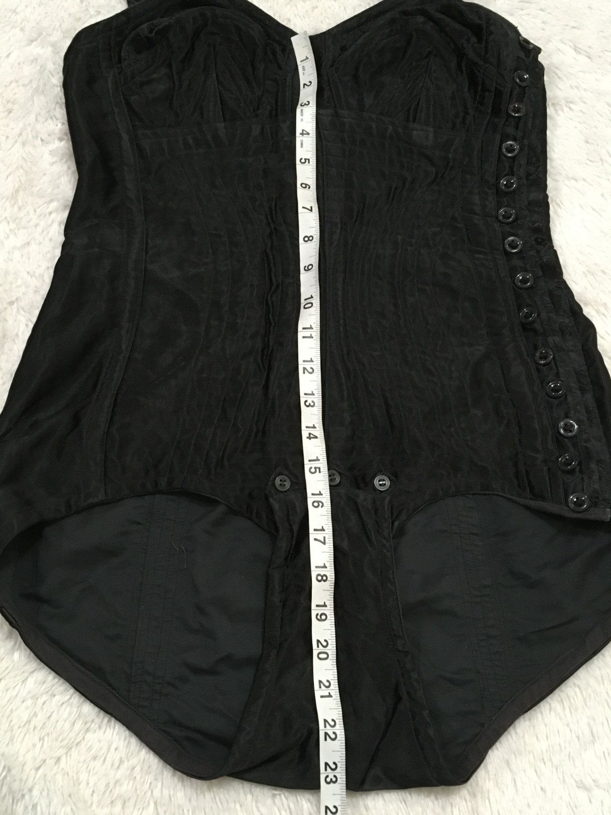 RARE Vtg Antique 20s 1930s? SATIN All in One Girdle Bodysuit Body Shaper BUTTONS