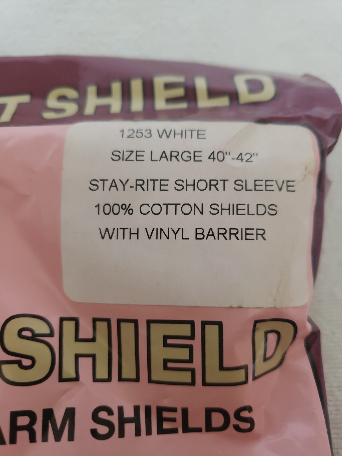 Kleinerts Garment Shield White Large Cotton