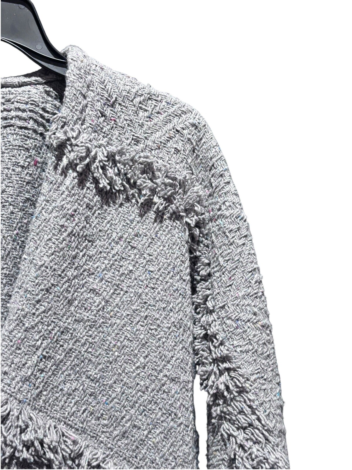 VTG Handmade Heavy Grey Poncho Unisex L Boho EUC