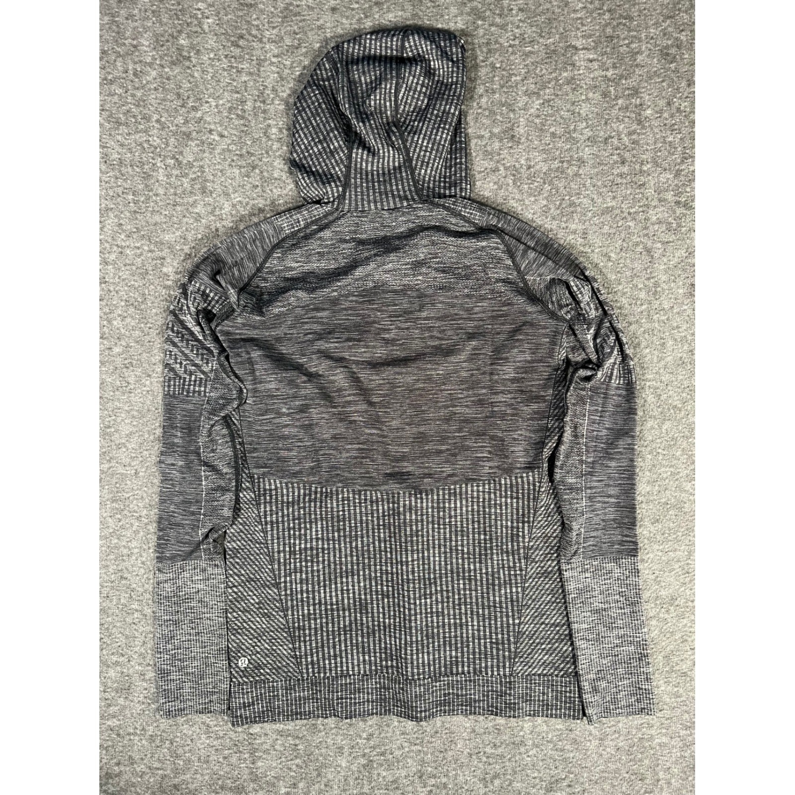 Lululemon Rest Less Vent Tech Hoodie Black White Geometric Activewear