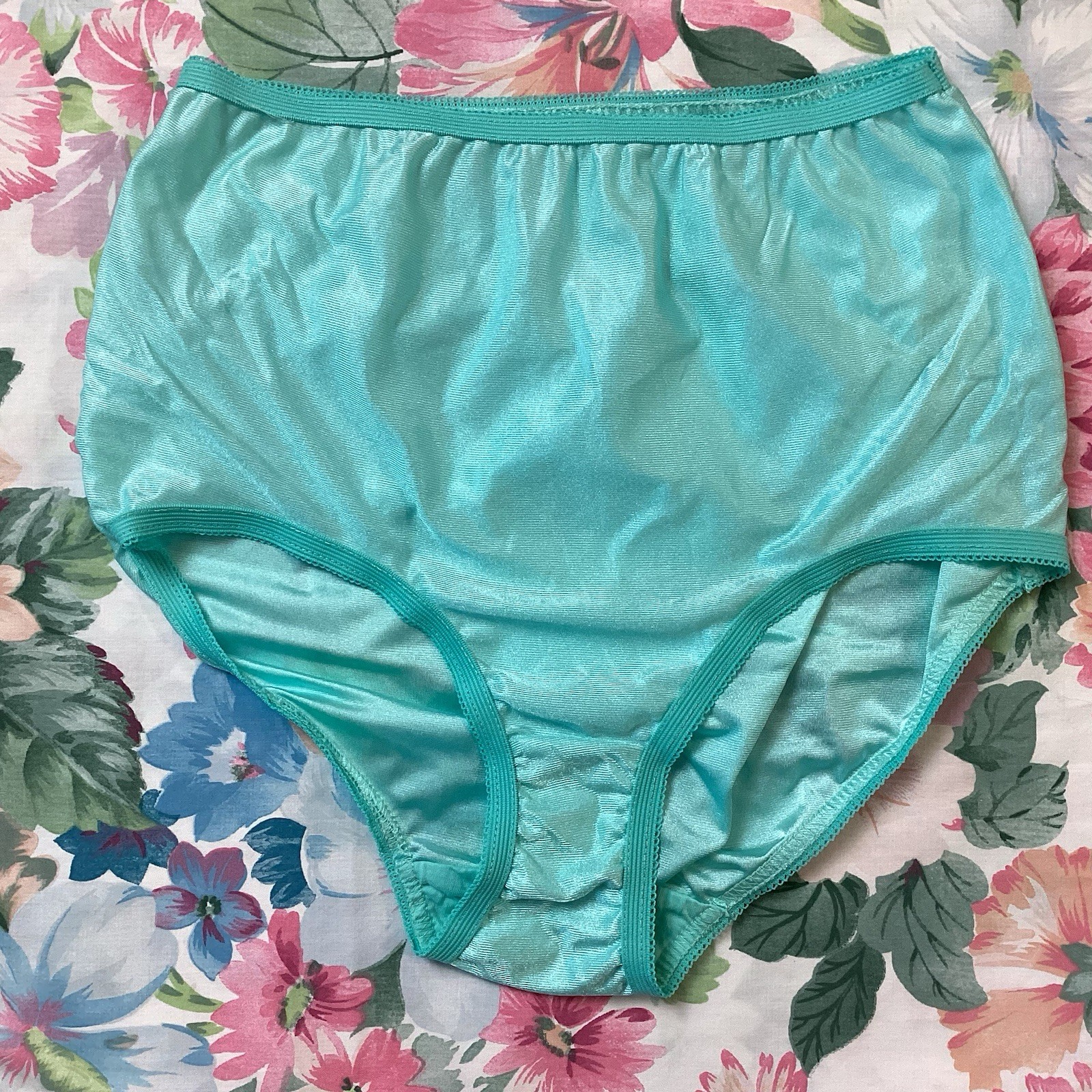 Vintage Lady Blair 100% Nylon Granny Panties Sheer Silky Shiny Sissy 7 NWOT