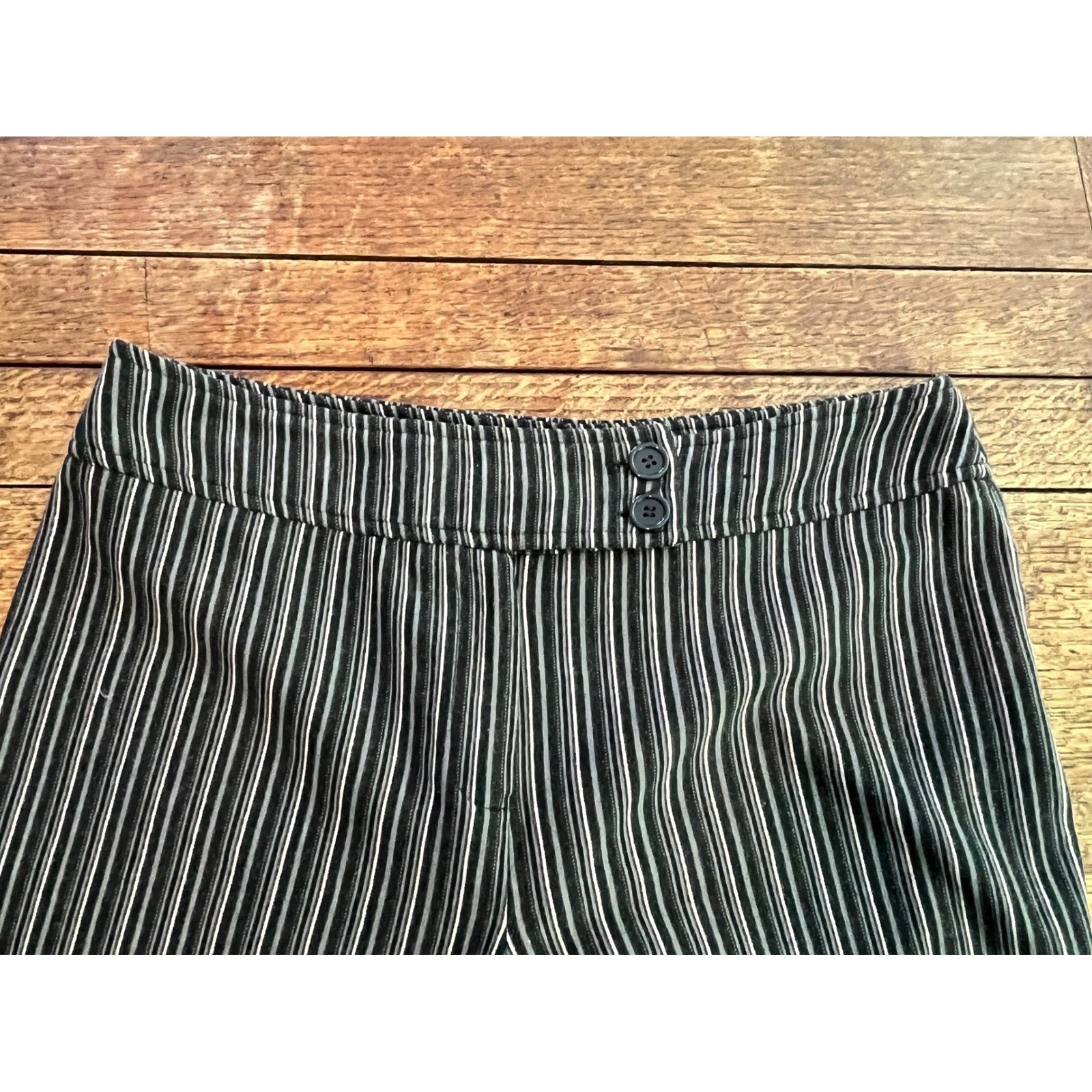Vintage Y2K gray striped pants New York & Company fisherman retro stretch