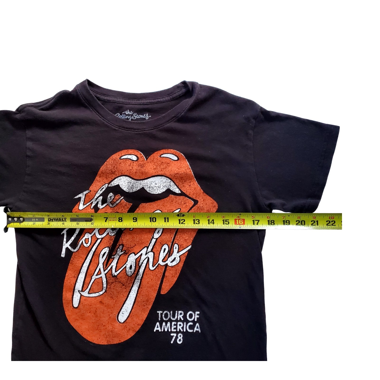 Rolling Stones 1978 Tour America Lips Tshirt Womens S Black Vintage Rock Band