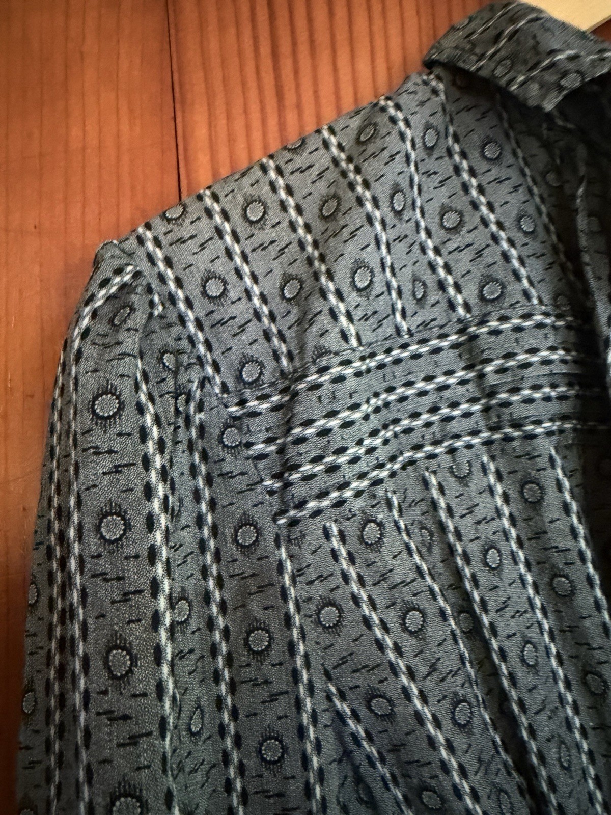 BEAUTIFUL RARE EDWARDIAN DIX’S MAKE DIX MADE GRAY CALICO DRESS W LABEL