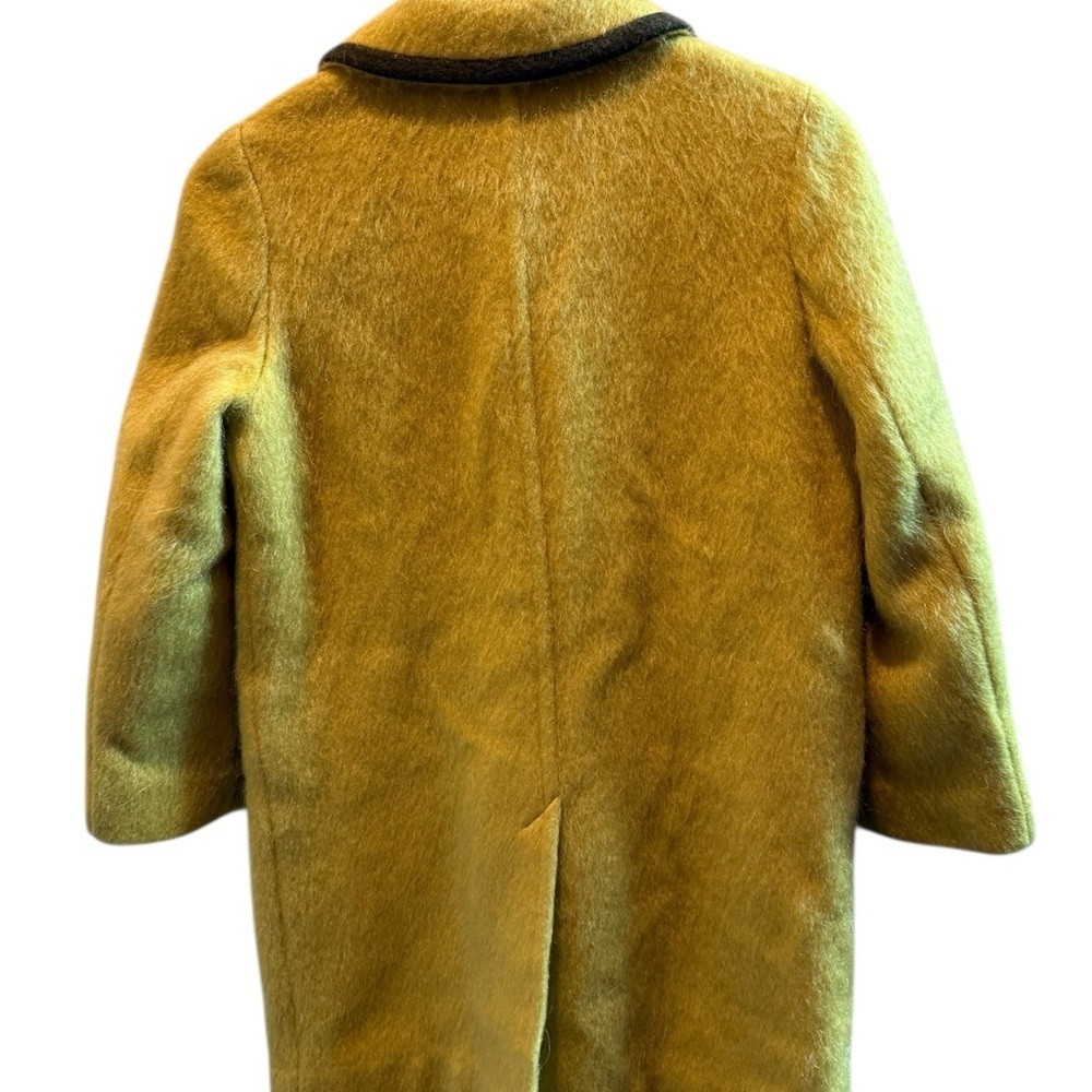 Vintage Lodenfrey 60s Austrian Yellow Loden Wool Mohair Coat Petite XXS/Kids 12