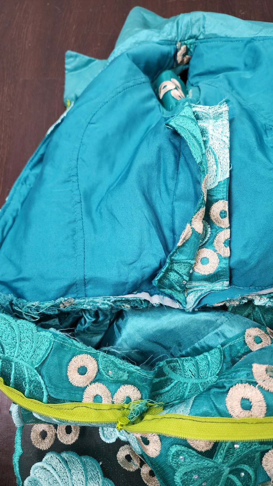 Vintage 1960s Tiki Lounge Cocktail Dress Handmade Hawaiian Resortwear Teal