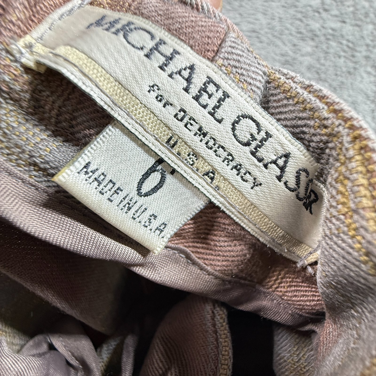 Vintage 90s Rare Michael Glasser For Democracy High Waist Trousers Womens Pant 6