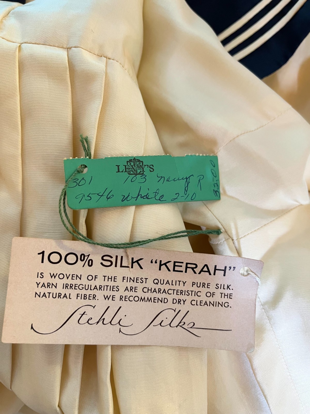 Vintage Deadstock Norman Wiatt California Size 14 Kerah Silk Sailor Dress