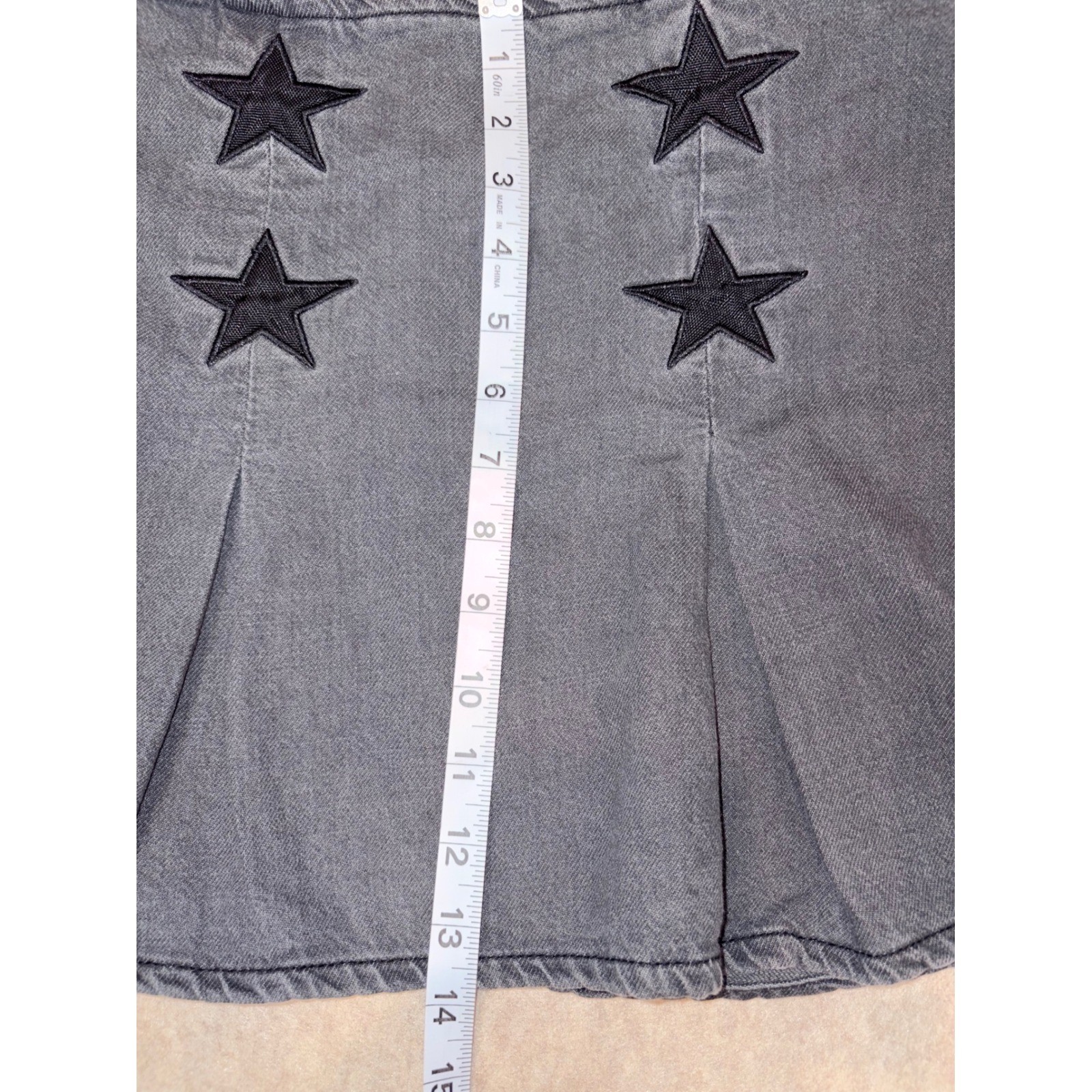 Daisy Street Whimsigoth Mall Goth Star Pleated Denim Skort Grunge Core MD