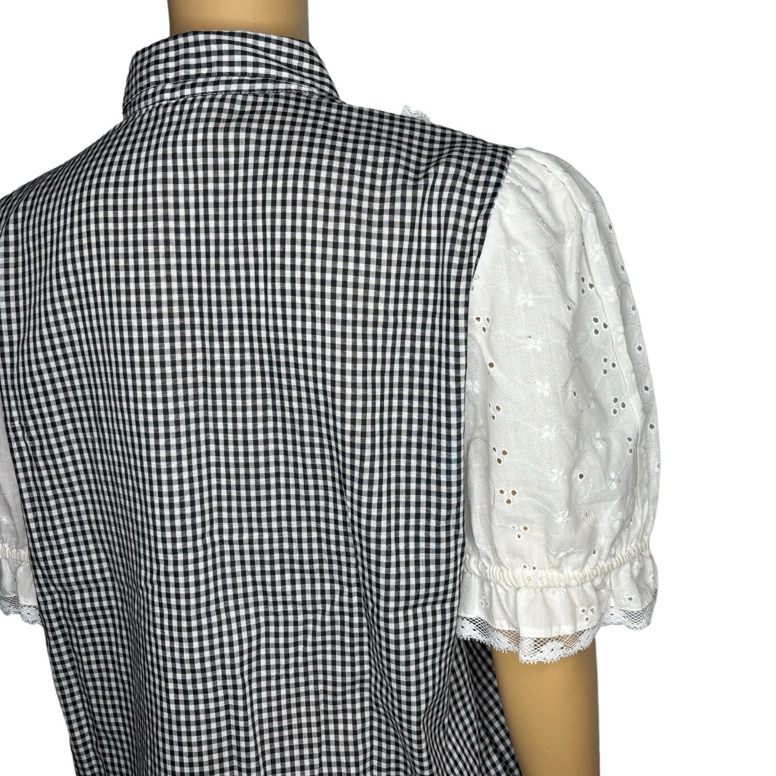 JERI BEE Western Prairie Square Dance Blouse & Skirt Gingham Womens Size M