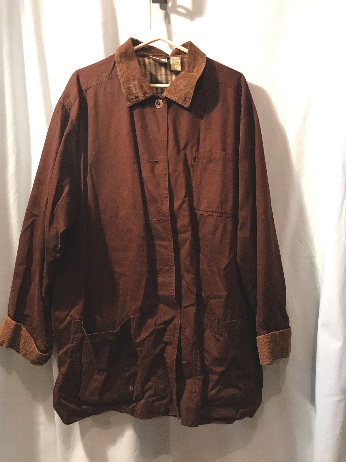 Vintage Boundary Waters Brown Barn Coat, Nylon/Cotton,3 Pocket, Size 2X