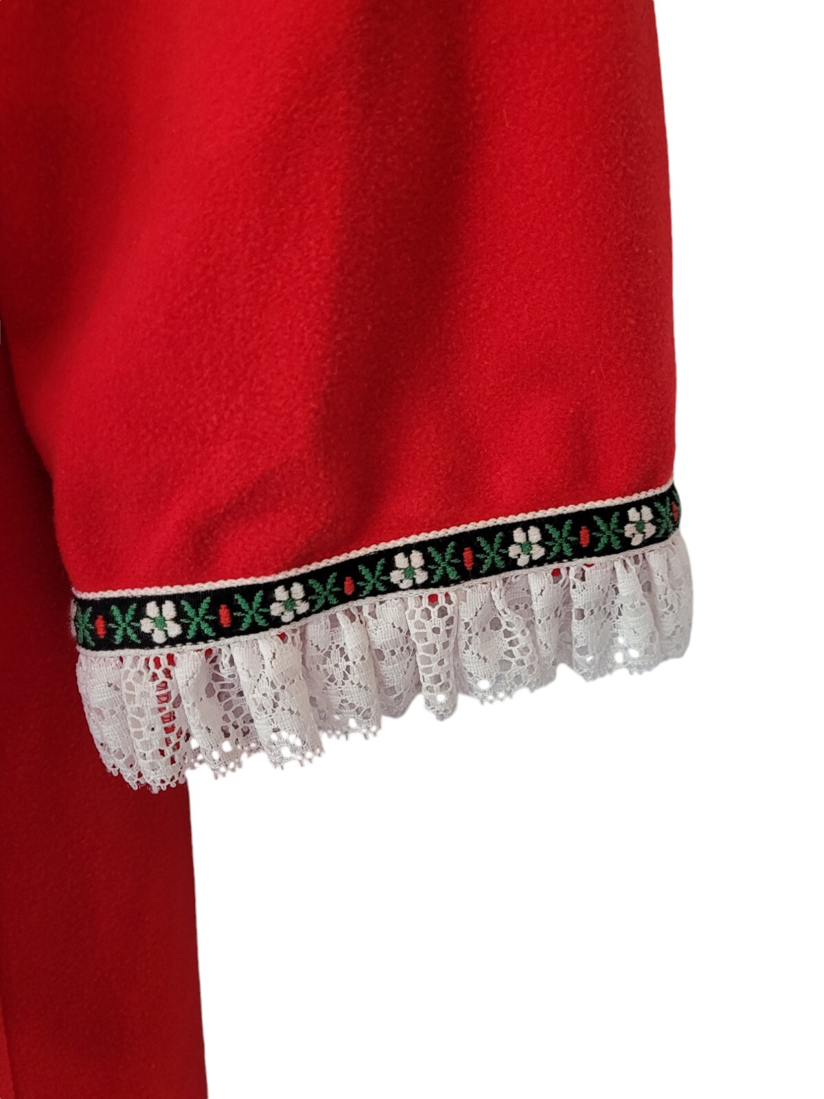 Lorraine Robe Womens S Red Vintage Flannel Maxi Lace Trim Full Button Pocket