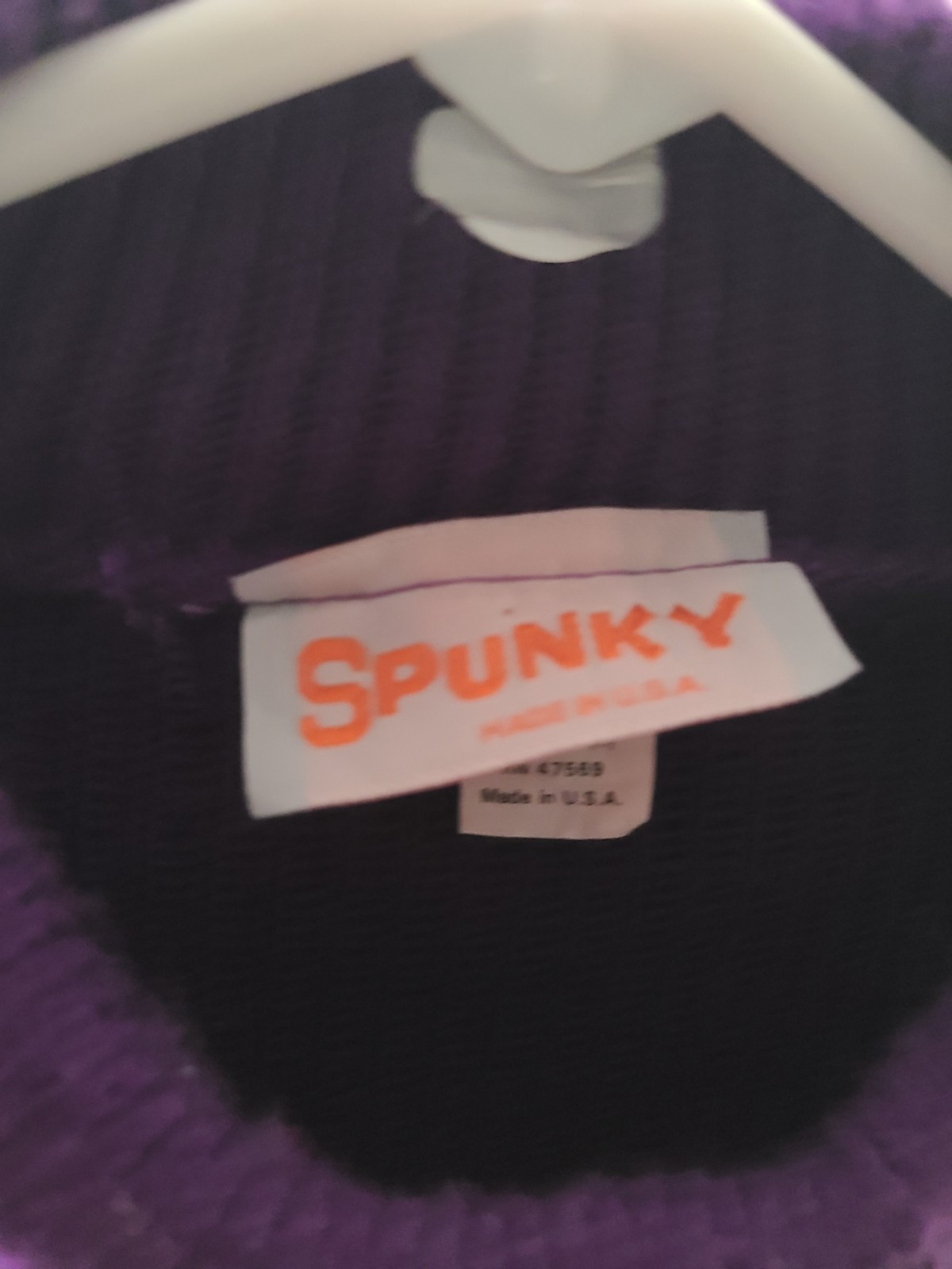 80’s Vintage Spunky Black And Purple Cat Sweater