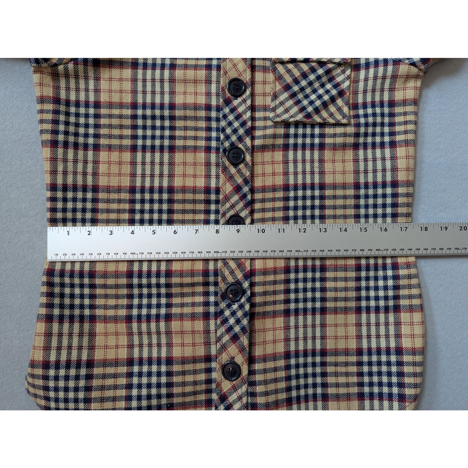 VTG 70s Bobbie Brooks Plaid Shacket S Dark Academia Retro Preppy ILGWU