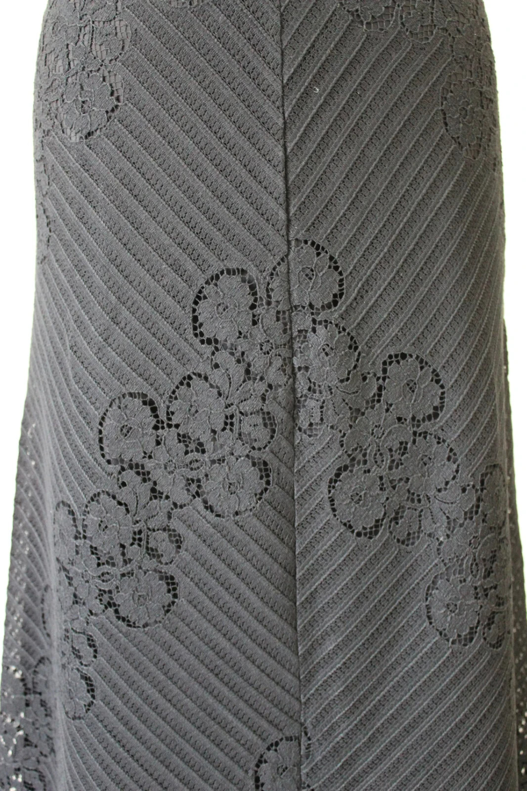 Vintage 70’s DEADSTOCK Joy Stevens California Black Lace Halter Maxi Dress