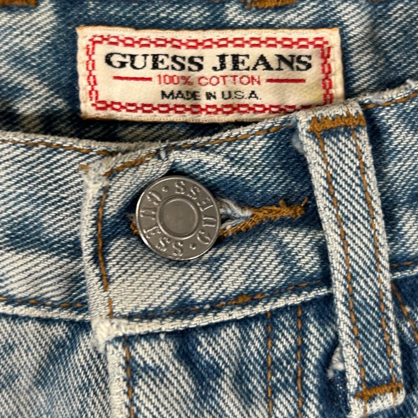 Vintage Guess Jeans Georges Marciano 1050 SH Light Wash High Rise Tapered 28