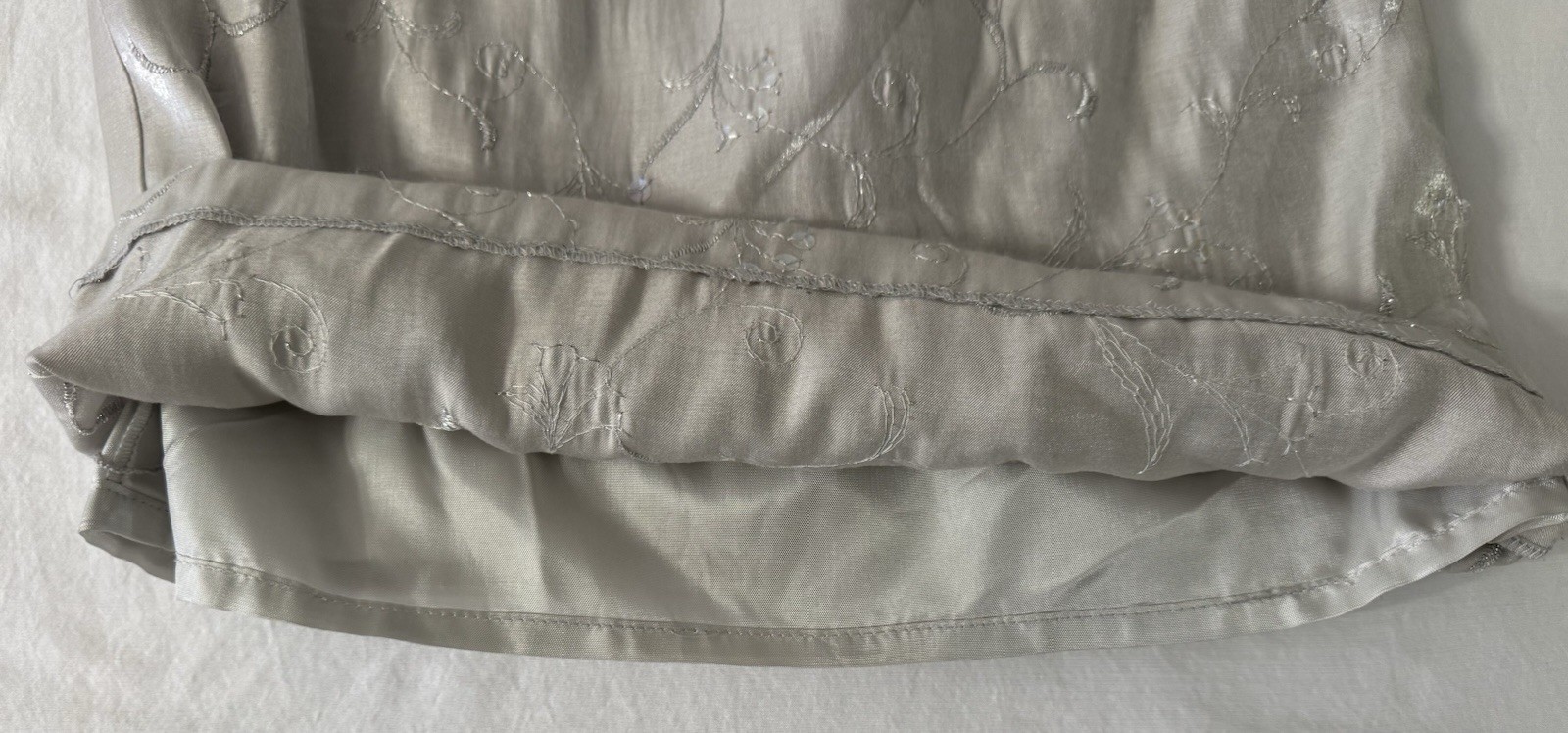 Jessica McClintock Gunne Sax Women’s Dress Vintage 80’s Prom Silver Strapless 5