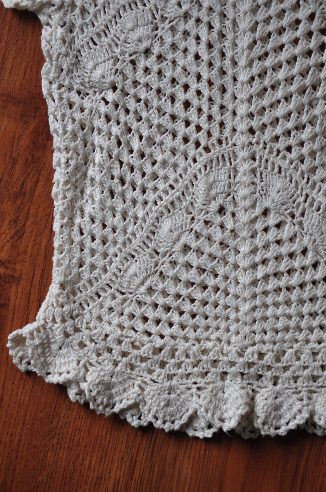 70s Cream Crochet Bohemian Knit Tank Top Sleeveless Pullover Sweater Women S M