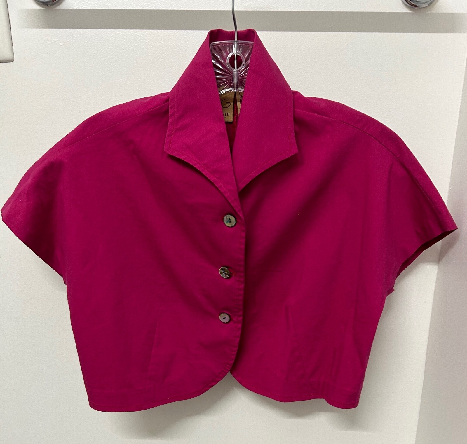 Romeo Gigli Women’s Vintage Cropped Short Sleeve Jacket/Sleeveless Blouse Size L
