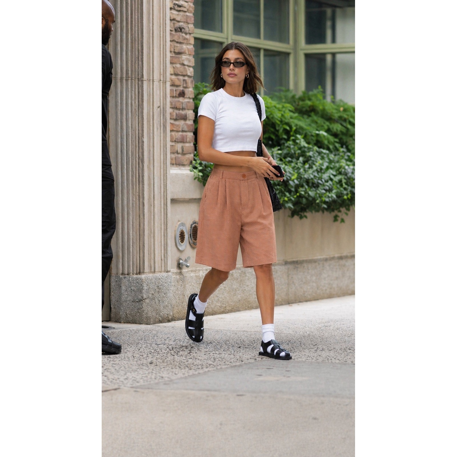 Lily’s of Beverly Hills Vintage Bermuda Shorts Orange Gingham Pleated Size 10