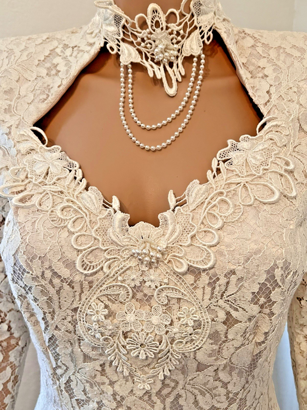 Gorgeous VTG 80s Susan Lane’s Country Elegance Cottagecore Lace Wedding Dress 6